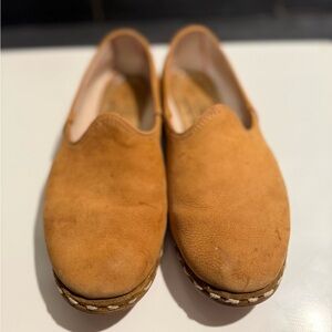 Sabah Tan Leather Flats